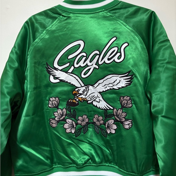 NWOT The Wild Collective x Anthropologie Philadelphia Eagles Bomber Size Small - Picture 15 of 16